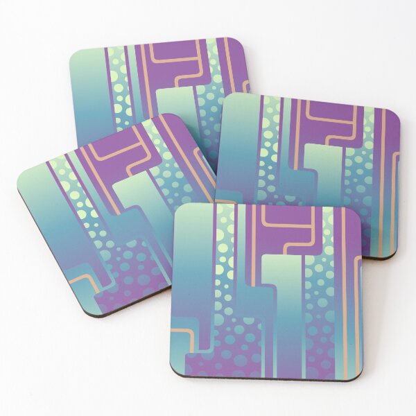 Item preview, Retro-Futuristic Calm Abstract Water Design | Blue, Orange & Purple Colored designed and sold by Dator.