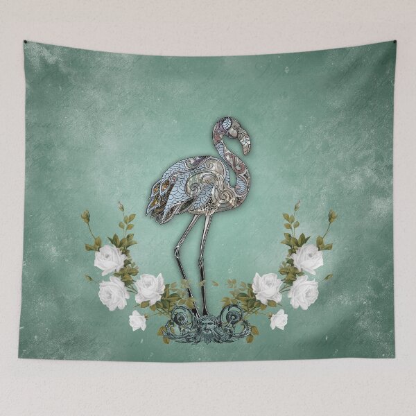 Item preview, Wonderful elegant flamingo with flowers designed and sold by nicky2342.