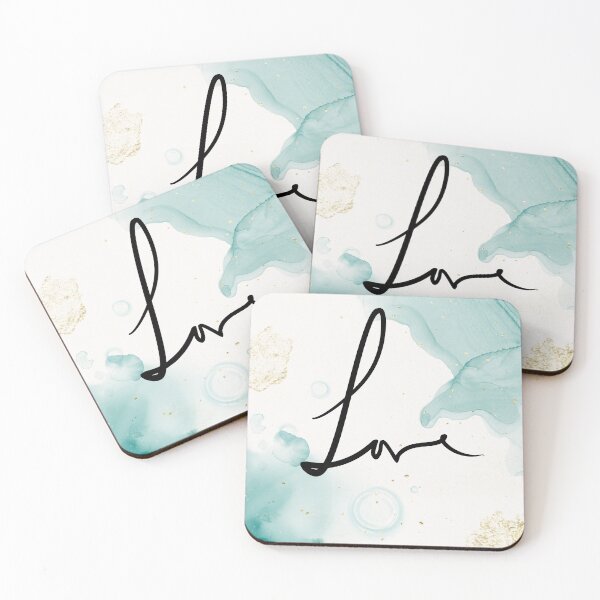 Item preview, Love Ink Turquoise Foil designed and sold by EleanorF.