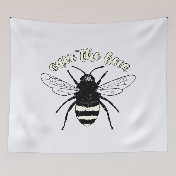 Item preview, Hand Drawn Save The Bees Sticker designed and sold by kayleeoconnor.
