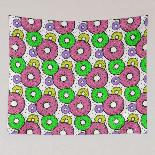 Item preview, Donuts Dohnuts Doughnuts Pink Green Yellow Purple Sprinkles Simpsons designed and sold by Draculaura2009.