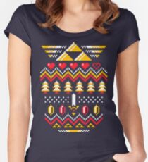 TRIFORCE HOLIDAY Women's Fitted Scoop T-Shirt