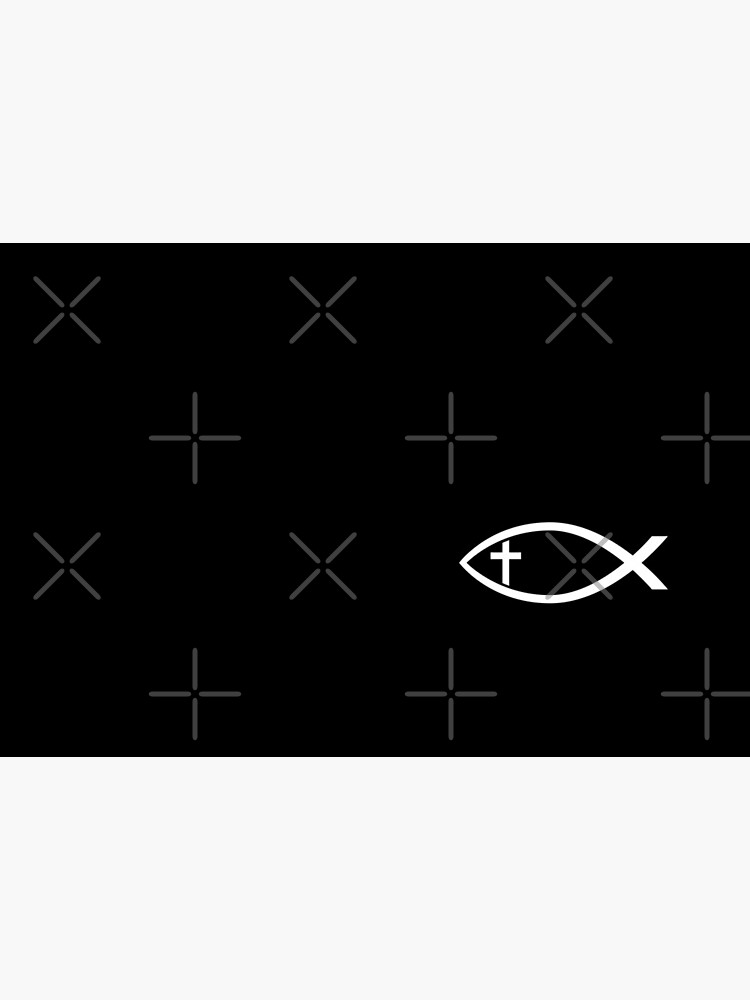 Ichthus with Cross Christian Fish Symbol by hobrath
