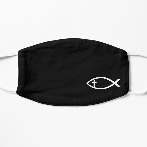 Ichthus with Cross Christian Fish Symbol Small Mask