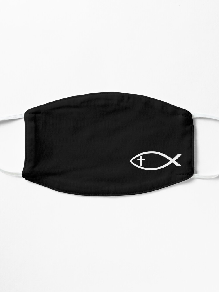Alternate view of Ichthus with Cross Christian Fish Symbol Mask