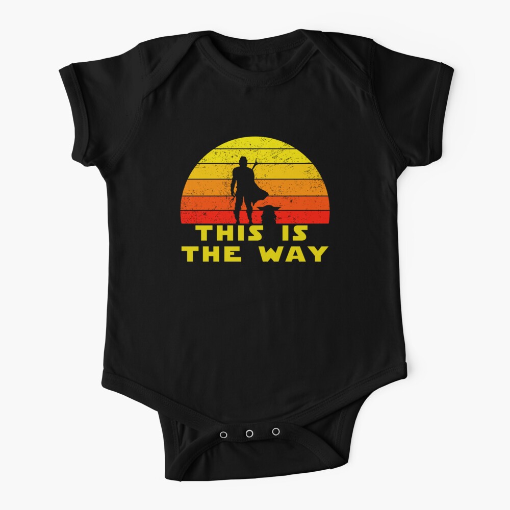 mando retro this is the way and the baby vintage Baby One-Piece