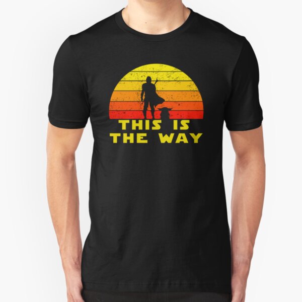 mando retro this is the way and the baby vintage Slim Fit T-Shirt