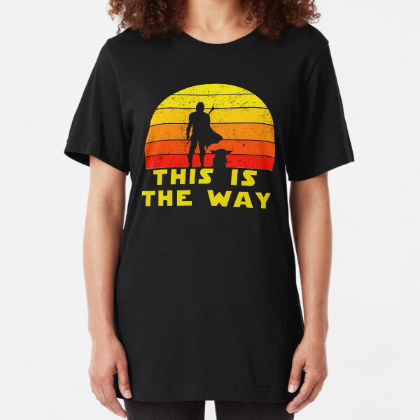 mando retro this is the way and the baby vintage Slim Fit T-Shirt