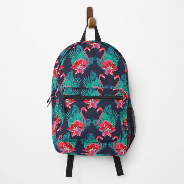 Item preview, red flower flamingo tropical background designed and sold by TheSimpleMan.