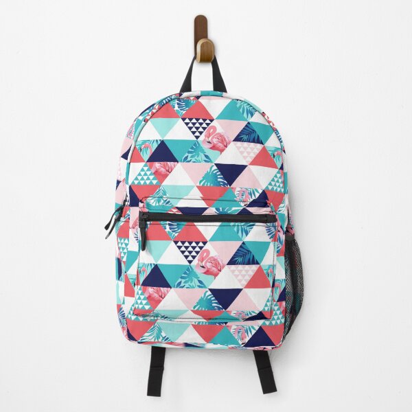 Item preview, retro flamingo tropical triangle background designed and sold by TheSimpleMan.
