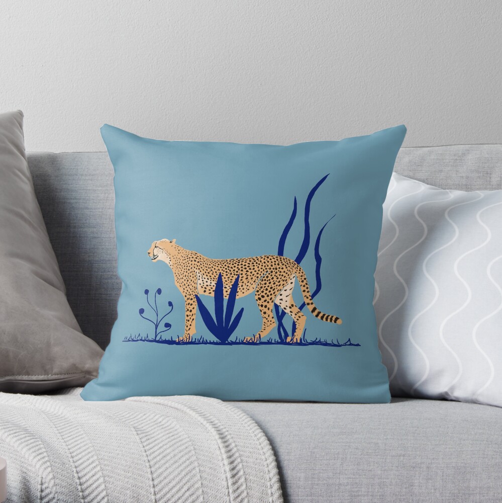 Cheetah number 1 Throw Pillow