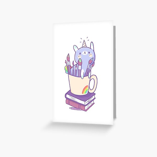 Bunicorn Artist Greeting Card