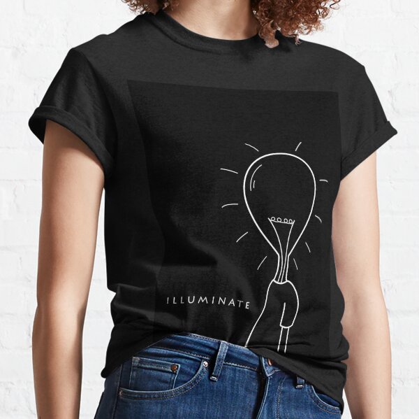 Cartoon character with a lightbulb Classic T-Shirt