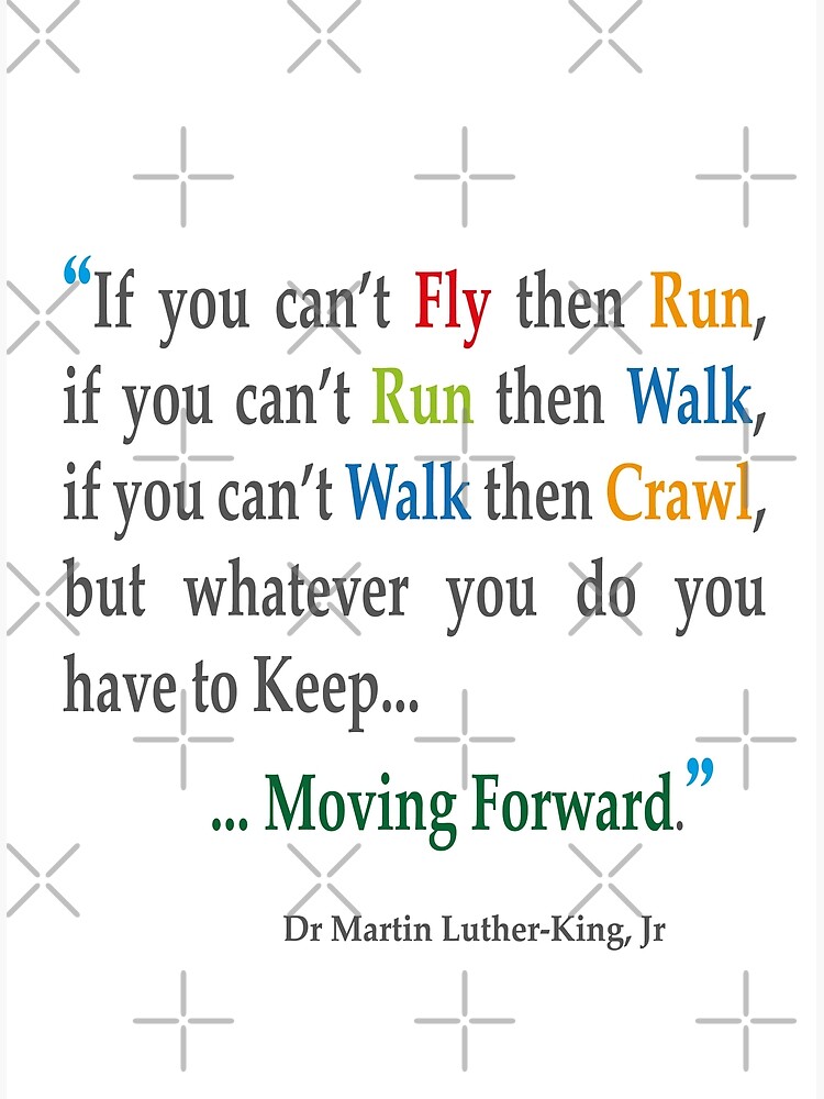 "martin luther king citation if you cant fly then run...keep moving