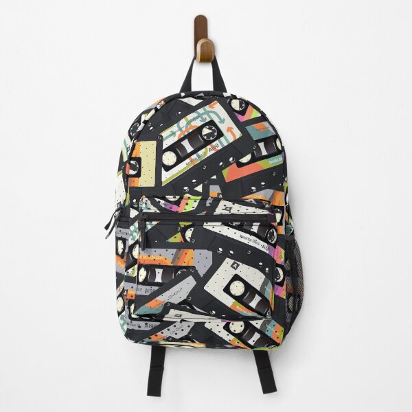 Retro vintage cassette tape pattern Backpack