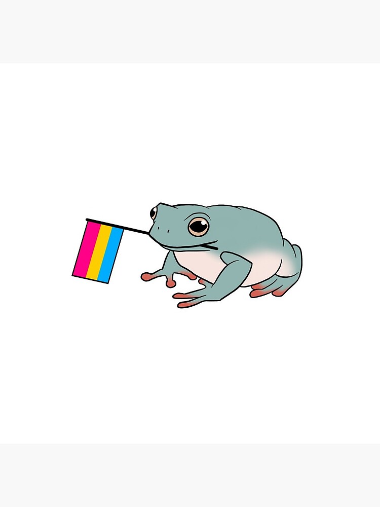 "Pansexual Pride Flag Frog" Pin by hawth-art | Redbubble