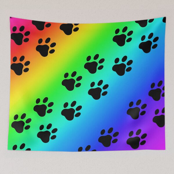 Item preview, rainbow paw prints designed and sold by Melanie Jeyakkumar.