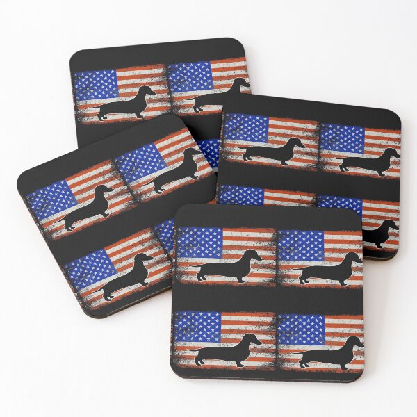 Item preview, Vintage Dachshund American Flag Gift designed and sold by mouaataaz.