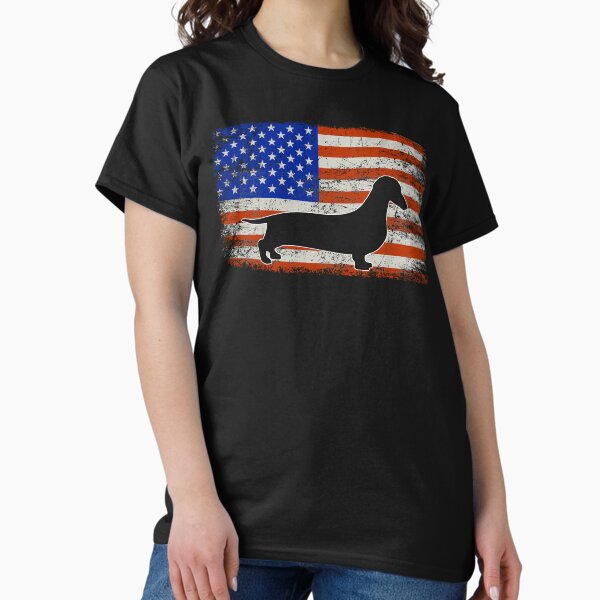 Item preview, Vintage Dachshund American Flag Gift designed and sold by mouaataaz.