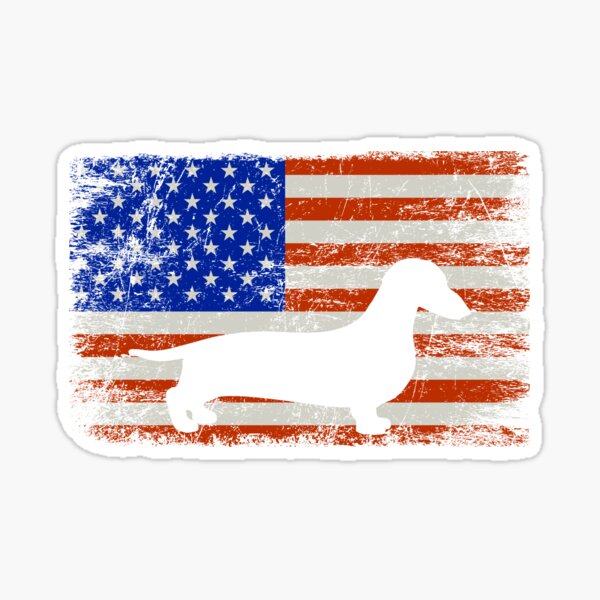 Item preview, Vintage Dachshund American Flag Gift designed and sold by mouaataaz.