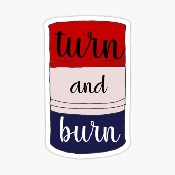 Turn and Burn Barrel Racer Sticker