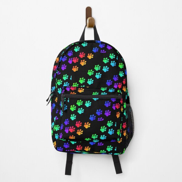 Item preview, Black rainbow paw prints designed and sold by Melanie Jeyakkumar.