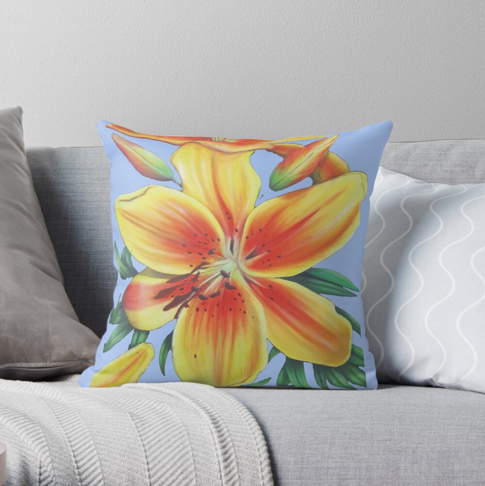 Jersey Lily Throw Pillow