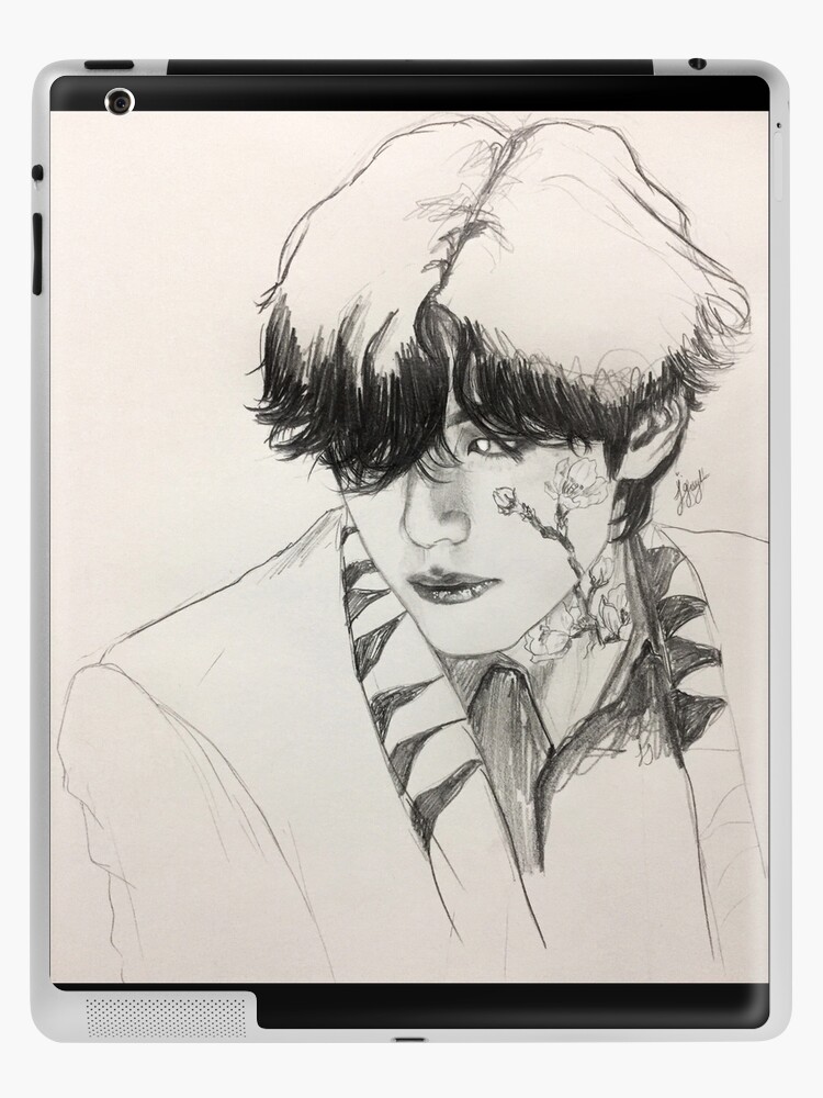 Replying to @ferdose123 #kim taehyung#drawing #btsfanart#Art by kewser... |  TikTok