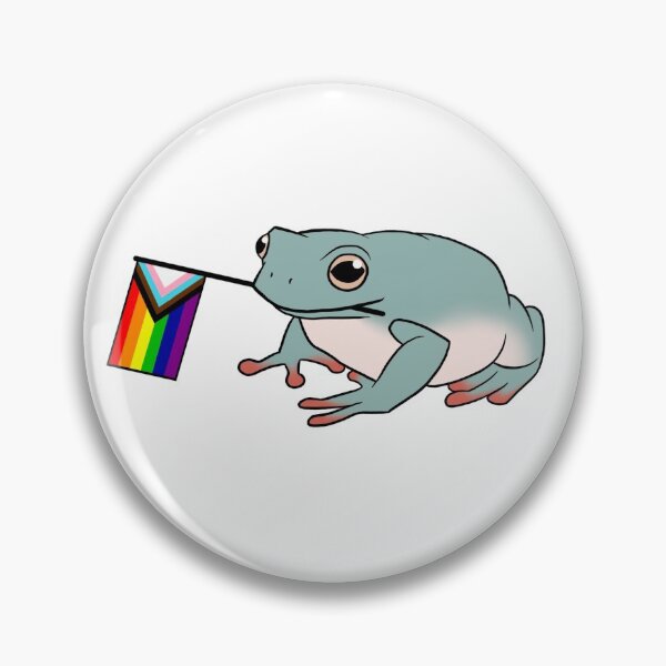 Artikelvorschau, Fortschritt Regenbogen Stolz Flagge Frosch entworfen und verkauft von hawth-art.