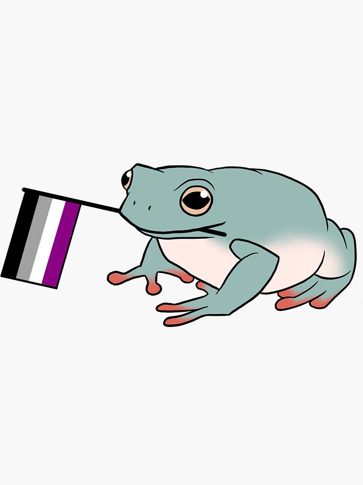 Asexual Pride Flag Frog Sticker For Sale By Hawth Art Redbubble