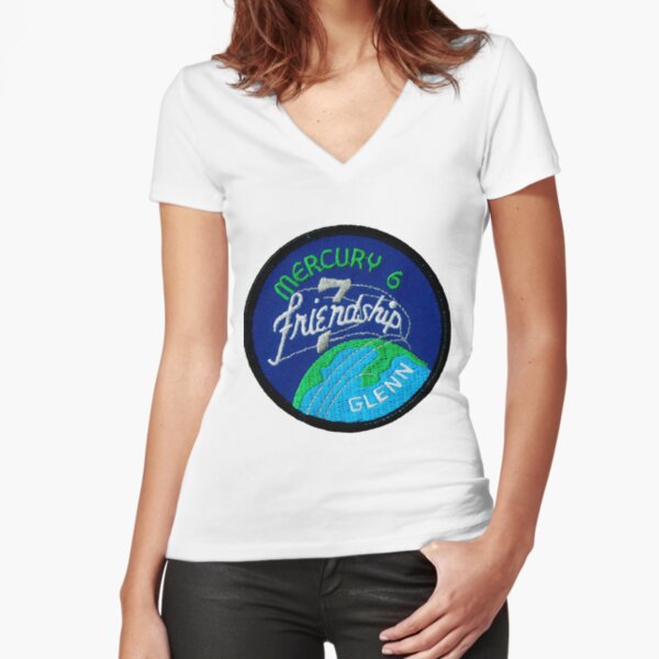 Mercury-Atlas 6 (Friendship 7) Mission Logo Fitted V-Neck T-Shirt