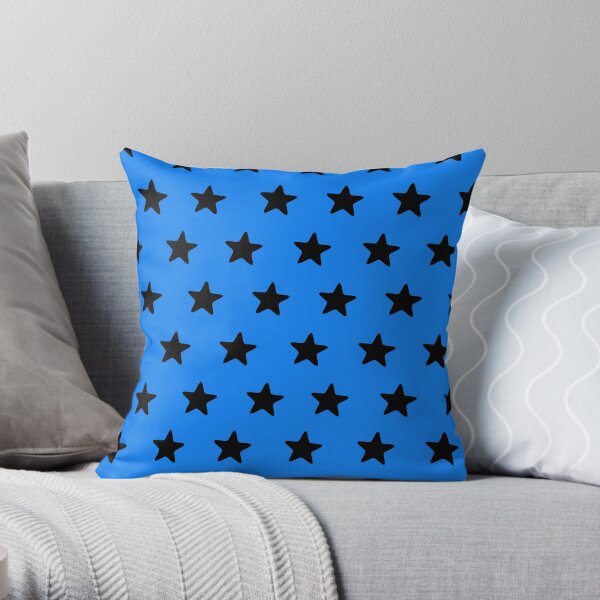 Black n blue Throw Pillow