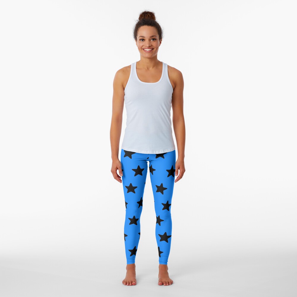 Black n blue Leggings