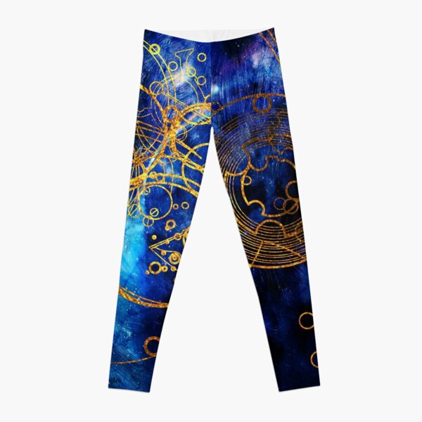 Time Lord Writing (blue) Leggings