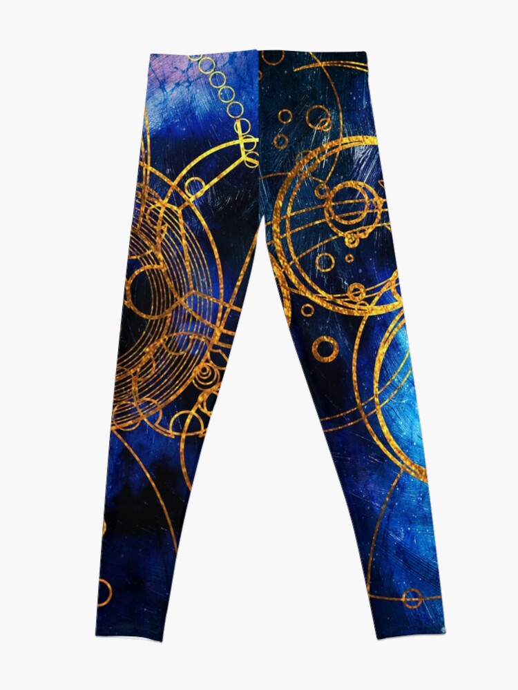 Alternate view of Time Lord Writing (blue) Leggings