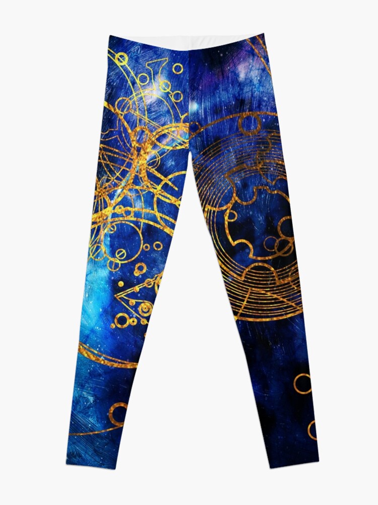Alternate view of Time Lord Writing (blue) Leggings