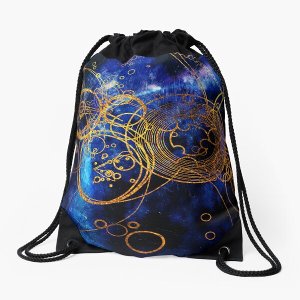 Time Lord Writing (blue) Drawstring Bag
