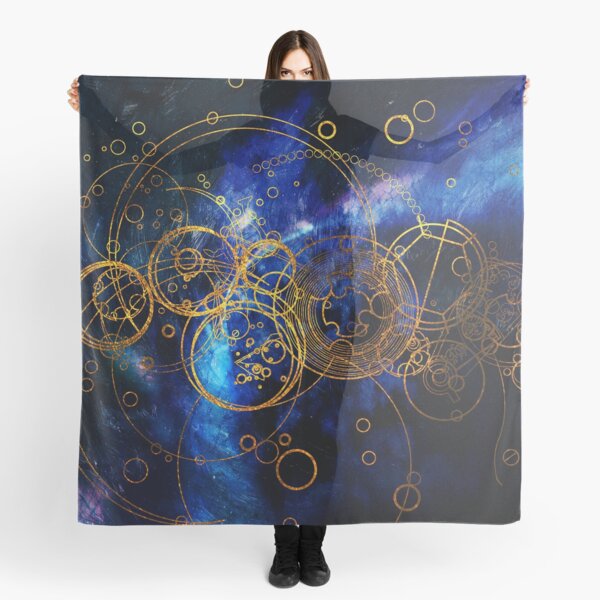Time Lord Writing (blue) Scarf