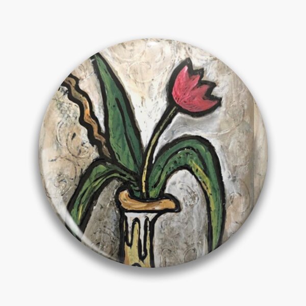 Aperçu de l'œuvre Impressions de tulipes / Patchwork / Motif de fleurs / Vase Daisy / créée et vendue par artenvironments.