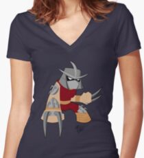 Chibi Mirage Shredder Women's Fitted V-Neck T-Shirt