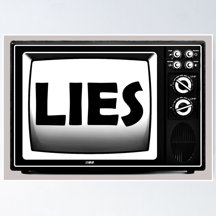 TV Lies - fake news, the media is lying Sticker