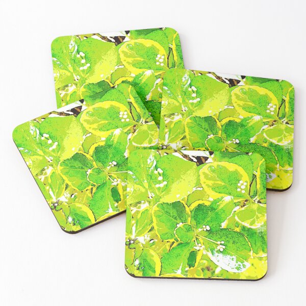 Item preview, Green retro foliage decoration pattern designed and sold by Joie-et-Poesie.