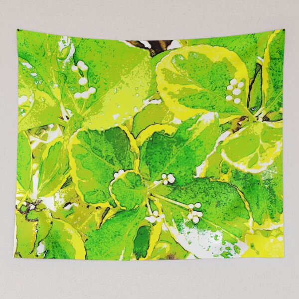 Item preview, Green retro foliage decoration pattern designed and sold by Joie-et-Poesie.