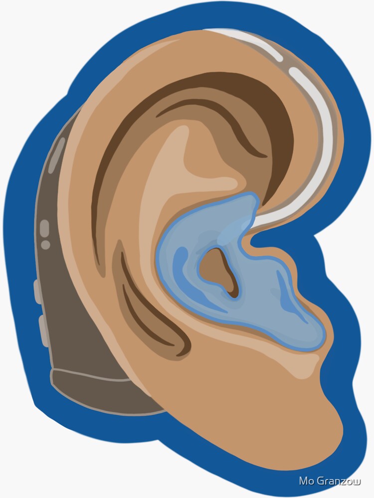 “Hearing Aid” Sticker for Sale by MorganGranzow | Redbubble