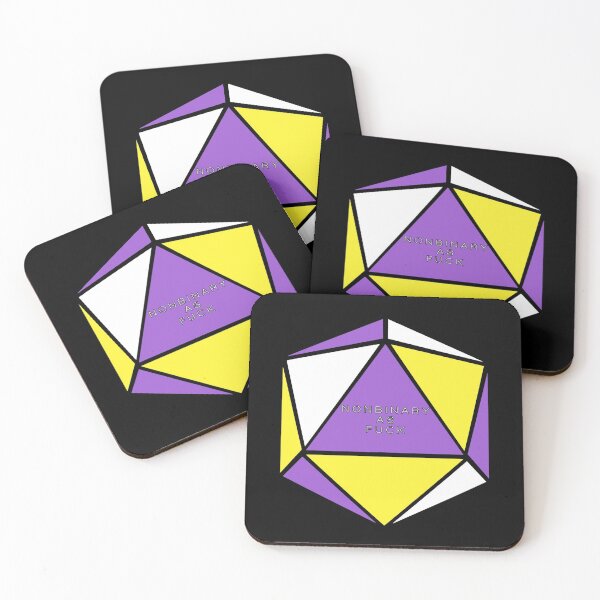 Item preview, Nonbinary Pride d20 designed and sold by Blaine R..