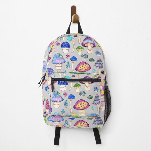Item preview, Watercolor Mushroom Pattern on Gray designed and sold by dragonstarart.