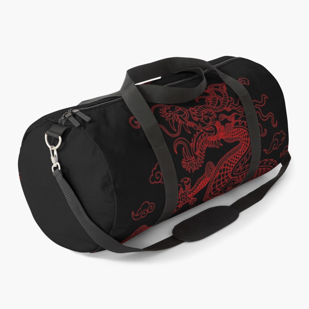 Chinese Red Dragon Duffle Bag