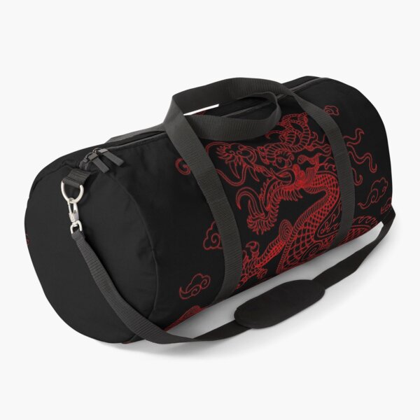 Chinese Red Dragon Duffle Bag