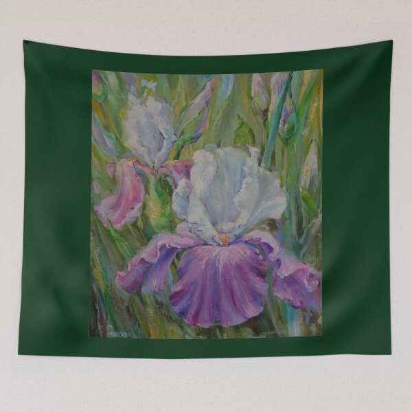 Item preview, Picturesque irises are beautiful on clothes. designed and sold by Elena Reutova.