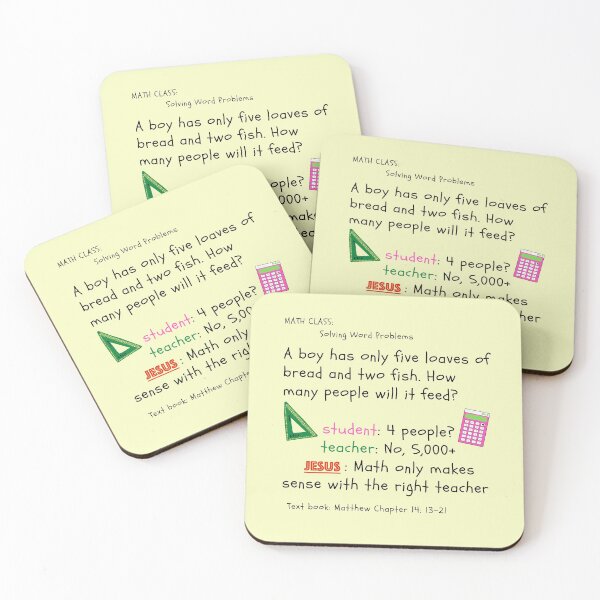 Item preview, MATH CLASS - JESUS FEEDS 5000+ designed and sold by SheGotJoy.